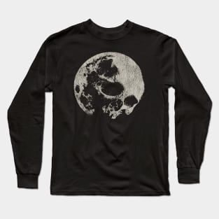 Vintage Skulls Moon Long Sleeve T-Shirt